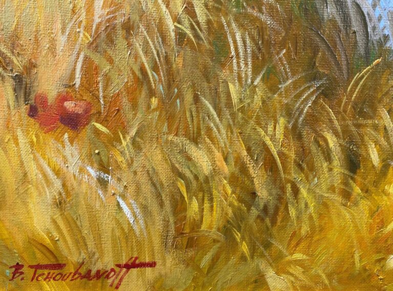 Boris TCHOUBANOFF (1946) - Fleurs des champs - Huile sur toile - Signée en bas…