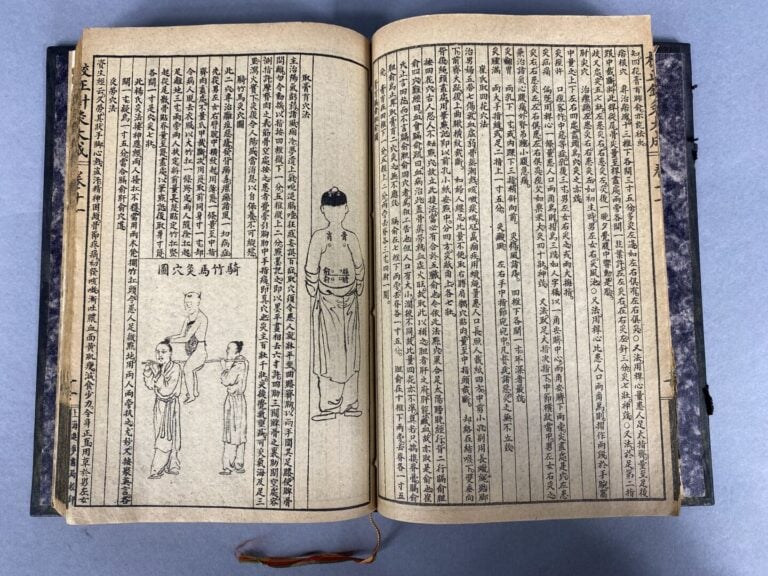 Chine - Livre sur la médecine chinoise avec illustrations - (usures sur les tra…