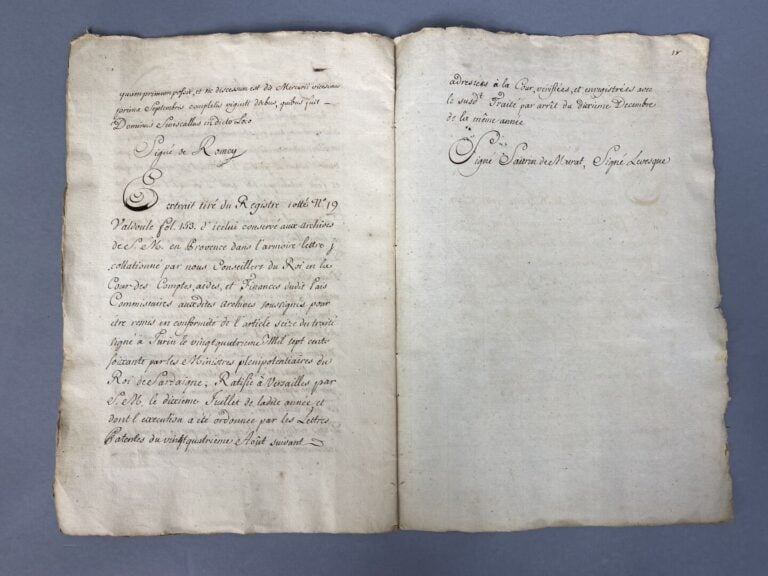 Copie faite en 1760 d'un ancien Traité (1448) sur le règlement des dettes. Manu…
