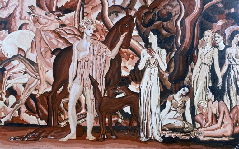 D'après Louis-Léon-Eugène BILLOTEY (1883-1940) - Le départ des cavaliers, proje…