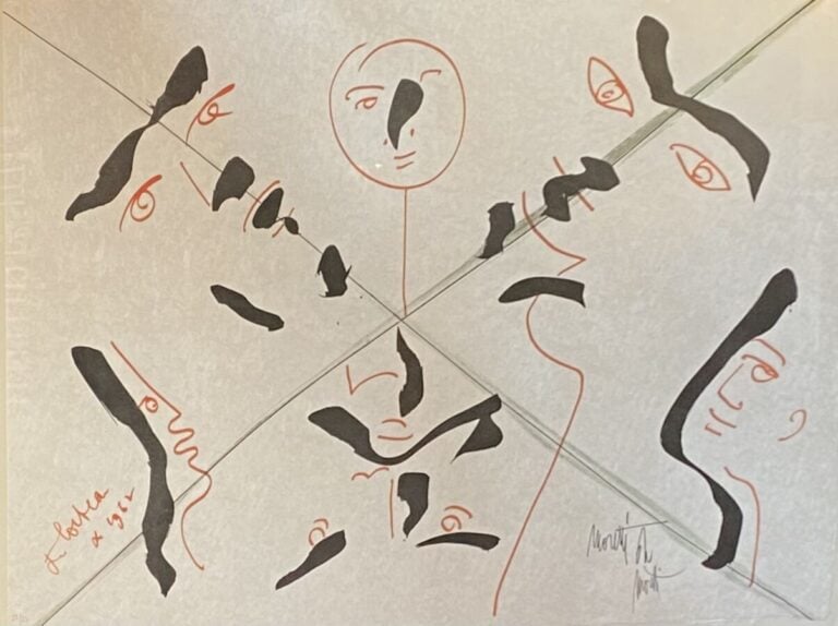 D'après Raymond Moretti et Jean Cocteau - Visages - Lithographie - signée et da…