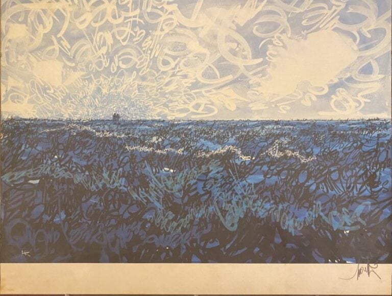 D'après Raymond Moretti - Paysage marin - Reproduction - signée au crayon en ba…