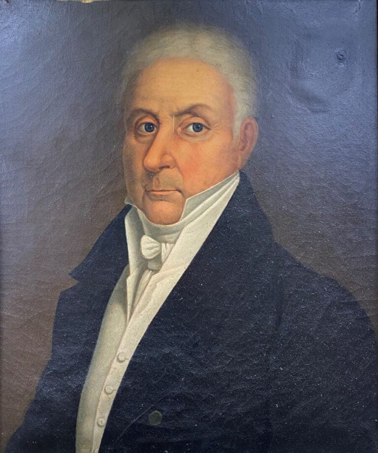 Ecole du premier tiers du XIXe siècle - Portrait d'homme et portrait de femme -…