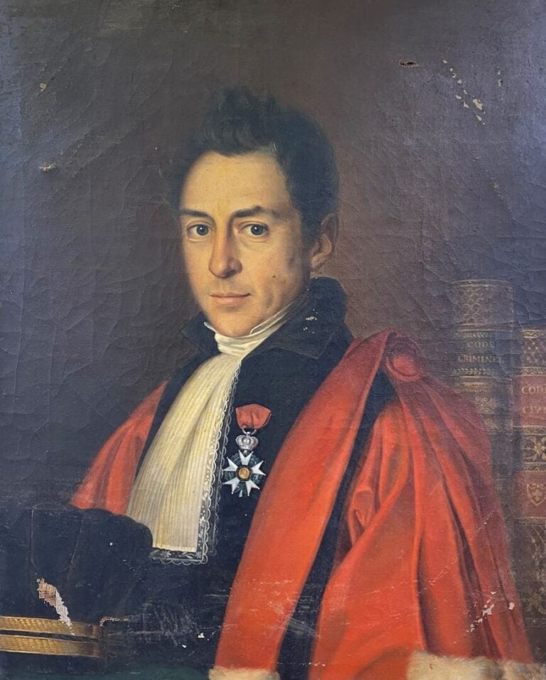 Ecole du XIXe siècle - Portrait de magistrat - Huile sur toile - 73 x 59 cm - (…