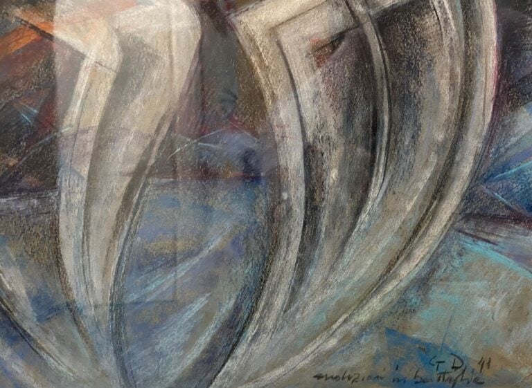 Ecole moderne - Composition - Pastel sur papier monogrammé, daté 41 et dédicacé…