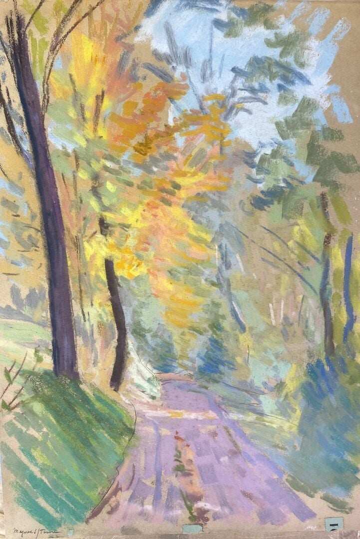 Ecole moderne - Important ensemble de pastels sur papier (environ une trentaine…