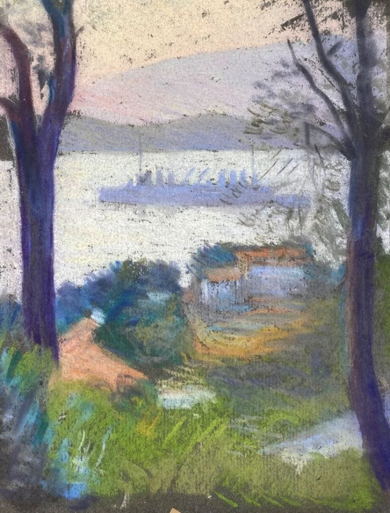 Ecole moderne - Important ensemble de pastels sur papier (environ une trentaine…