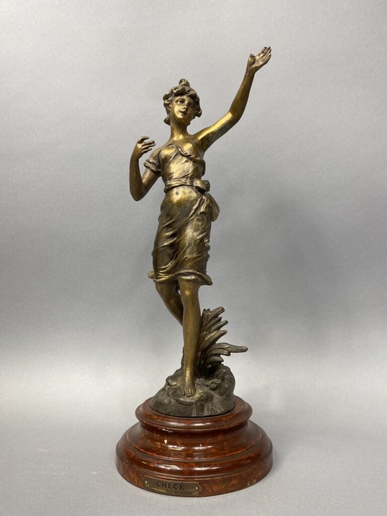Emile BRUCHON (1806-1895), d'après - Chloé - Sculpture en régule patiné doré -…