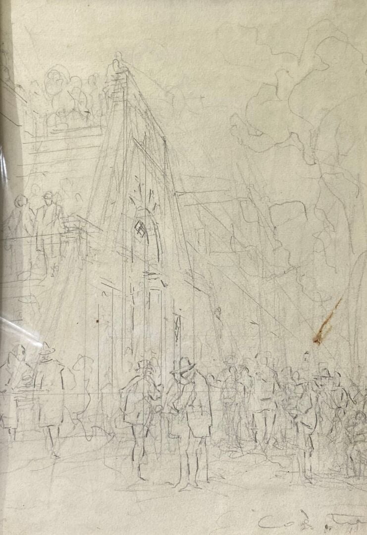 Emmanuel COSTA (1833-1921), attribué à - Le Cours Saleya et Maison Masséna - De…
