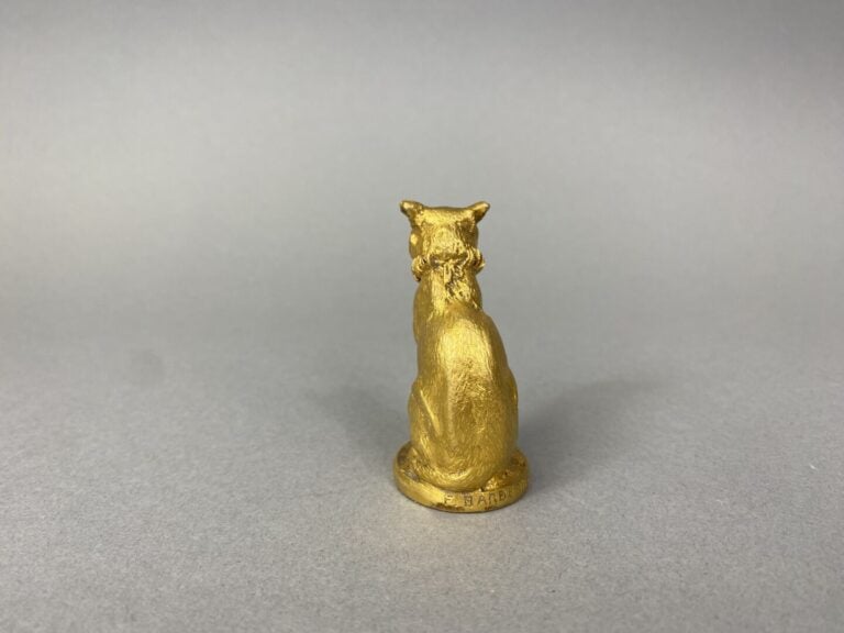 Emmanuel FRÉMIET (1824-1910), d'après. - Chatte au collier - Epreuve en bronze…