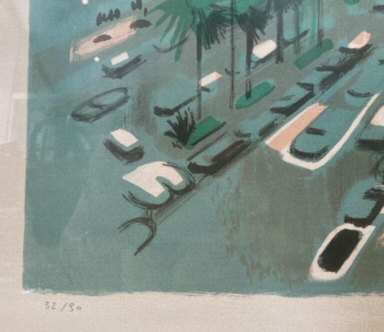 Francois BRET (1918-2004) - La Promenade - Lithographie signée en bas à droite,…
