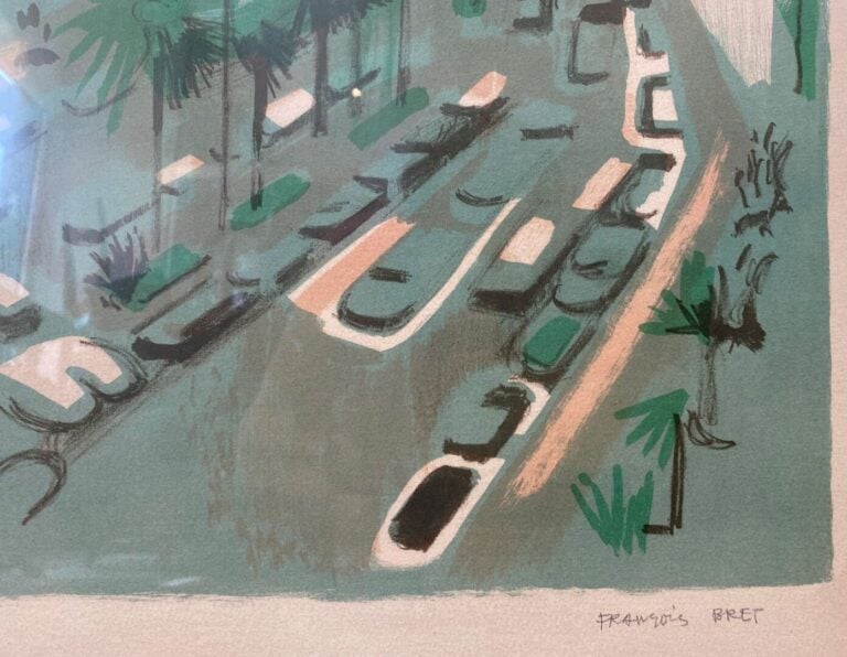 Francois BRET (1918-2004) - La Promenade - Lithographie signée en bas à droite,…