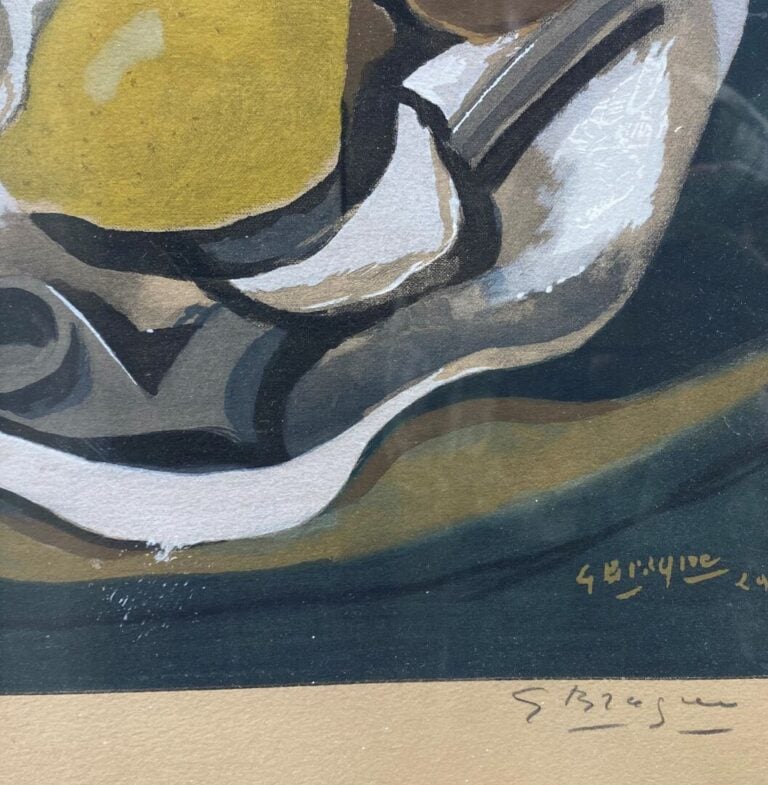 Georges BRAQUE (1882-1963), d'après - Nature morte aux citrons - Lithographie -…