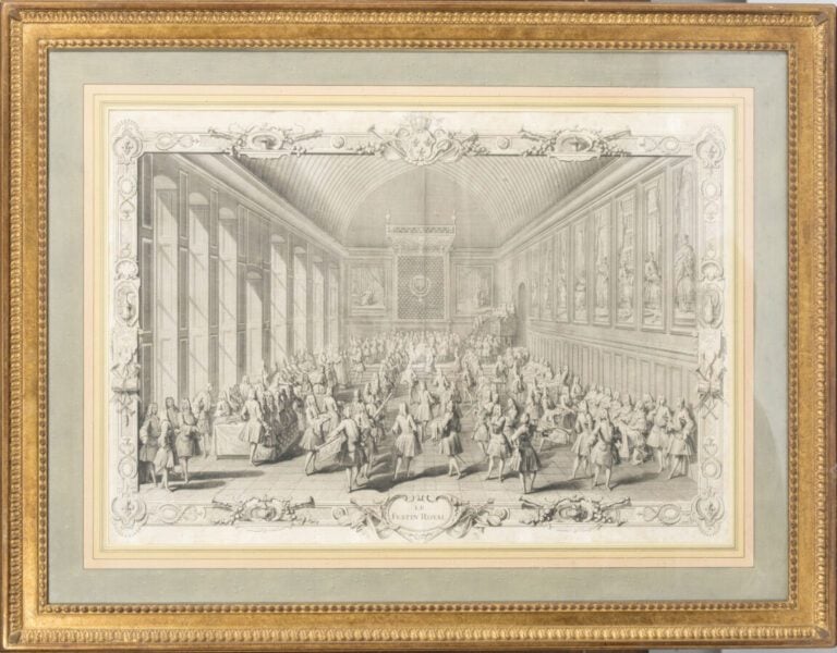 Gravure encadrée « Le Festin Royal » - réception suite au Couronnement de la ma…