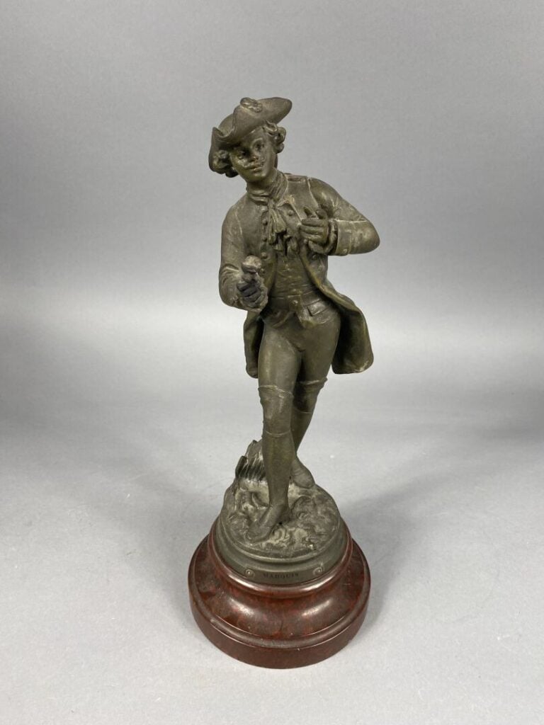 Hippolyte MOREAU (1832-1927), d'après - Le marquis - Sujet en régule patine pos…