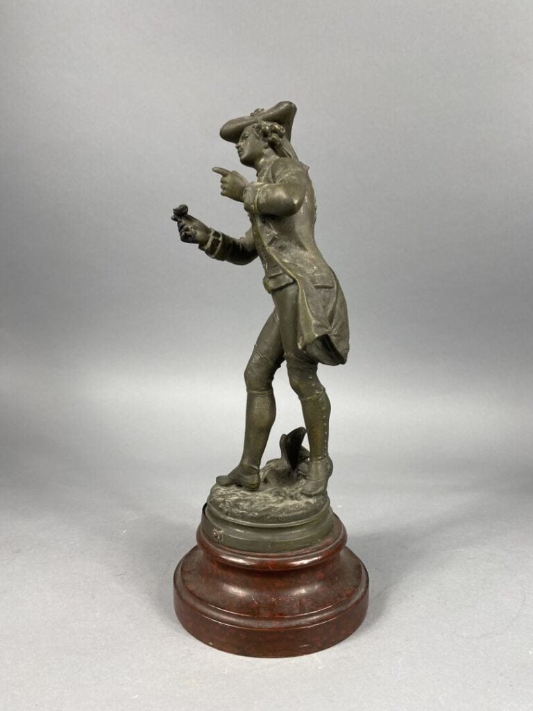Hippolyte MOREAU (1832-1927), d'après - Le marquis - Sujet en régule patine pos…