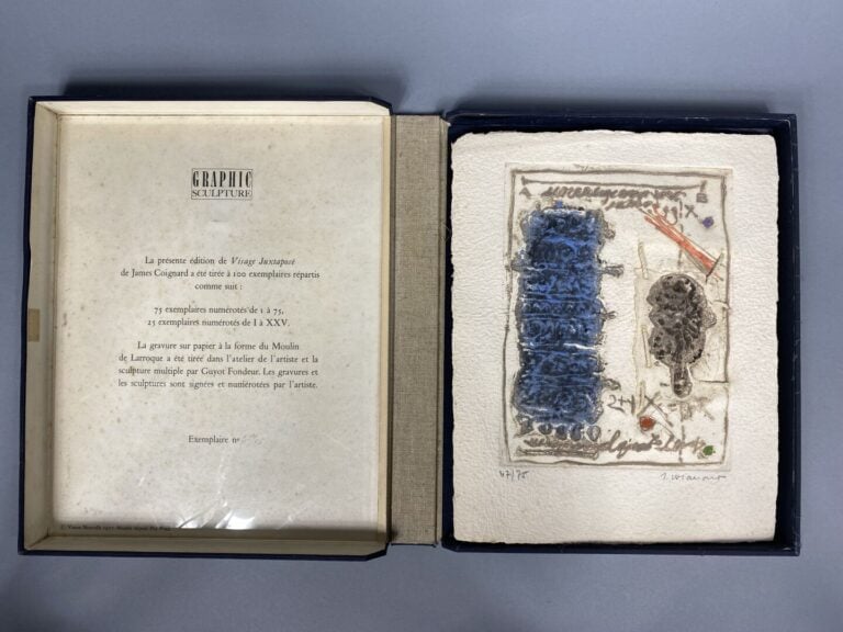 James COIGNARD (1925-2008) - Visage juxtaposé - Livre d artiste comprenant une…