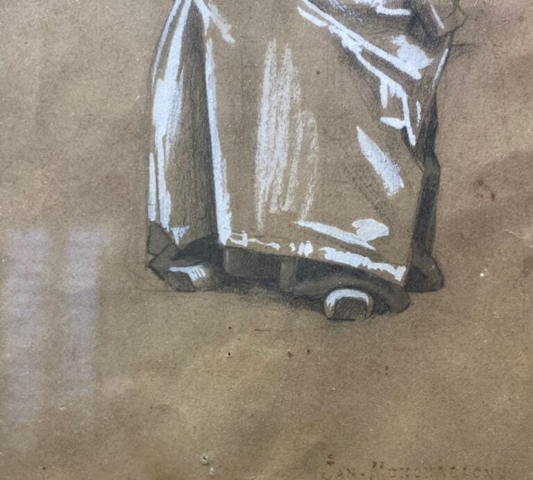 Jan MONCHABLON (1855-1904) - Personnage - Deux dessins au crayon et rehauts de…