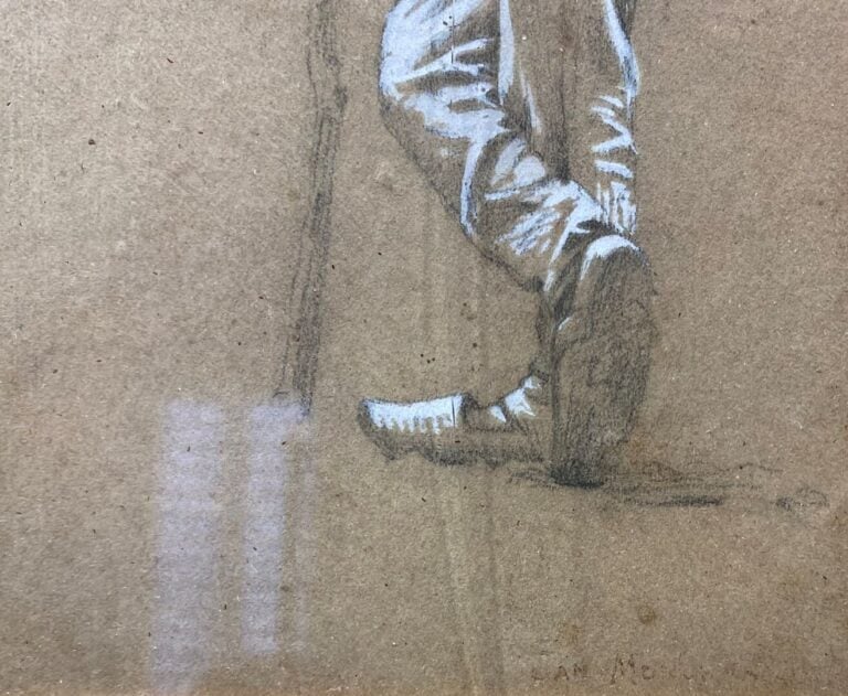 Jan MONCHABLON (1855-1904) - Personnage - Deux dessins au crayon et rehauts de…