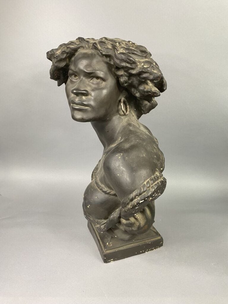 Jean-Baptiste CARPEAUX (1827-1875), d'après - "Pour naître esclave" - Buste en…