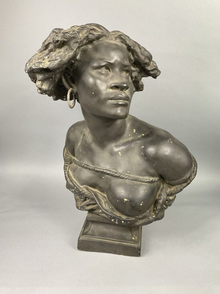 Jean-Baptiste CARPEAUX (1827-1875), d'après - "Pour naître esclave" - Buste en…