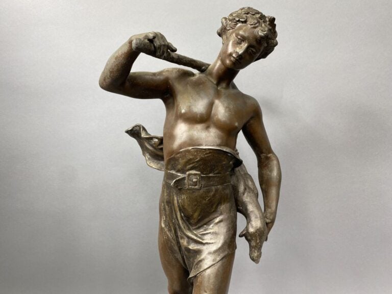 Jean-Baptiste GERMAIN (1841-1910), d'après - Le chasseur - Sculpture en régule…