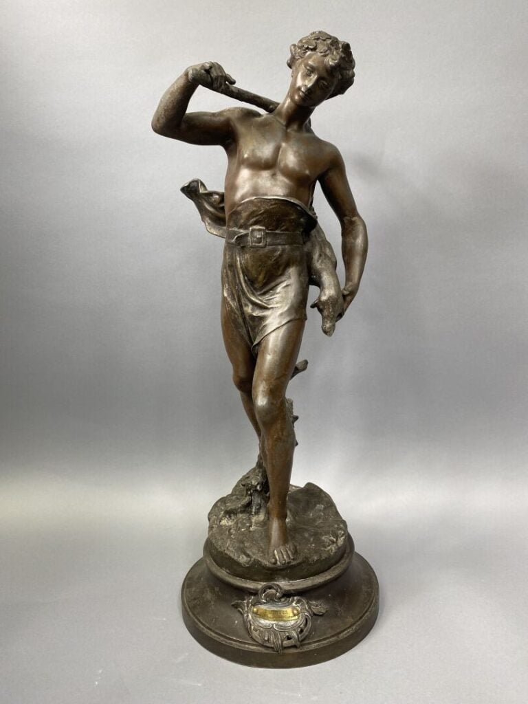Jean-Baptiste GERMAIN (1841-1910), d'après - Le chasseur - Sculpture en régule…