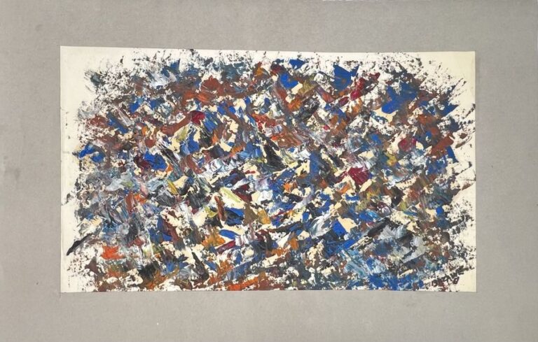 Jean BAZAINE (1904-2001) dans le gout de - Composition, 1961 - Huile sur papier…