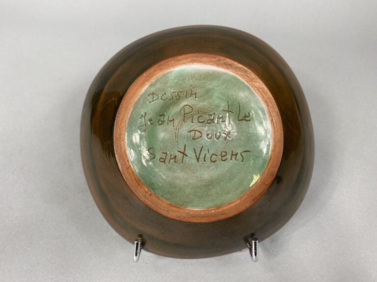 Jean PICART LE DOUX (1902-1982) à Sant Vicens - Coupe en terre cuite émaillée p…