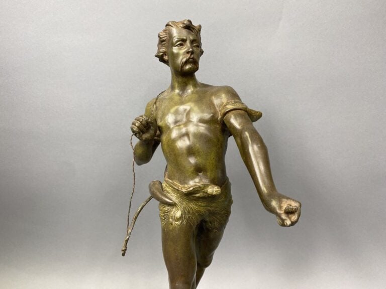 Julien CAUSSE-CADET (1869-1914), d'après - Retour de chasse - Sculpture en régu…
