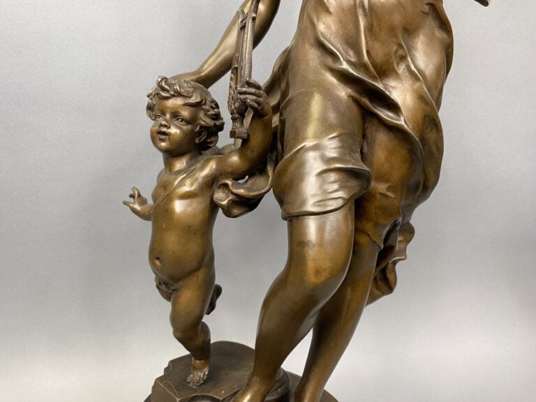 L. CHARLES (XIXe-XXe), d'après - L'Harmonie - Sculpture en régule patiné - H (t…