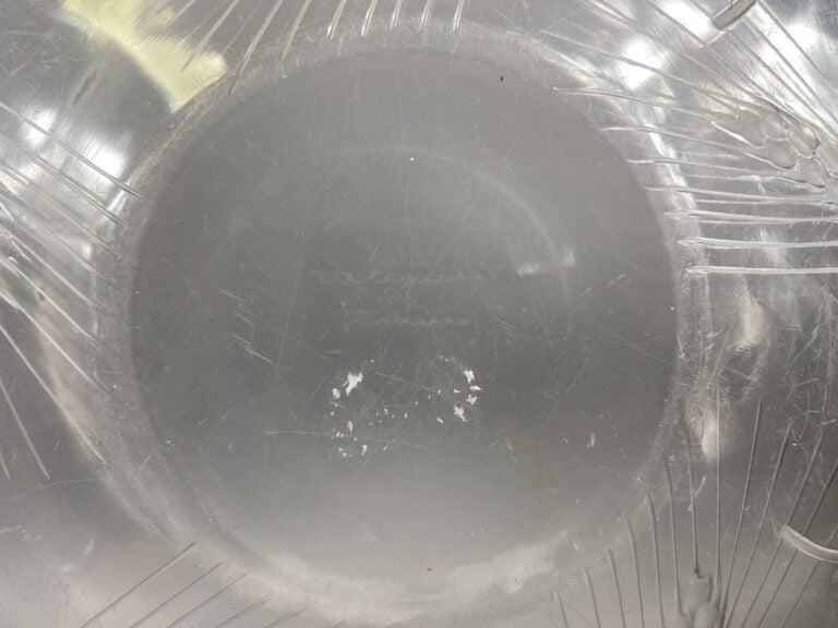 LALIQUE France - Plat en verre à décor moulé d'épis de blé - Marque gravée - D…