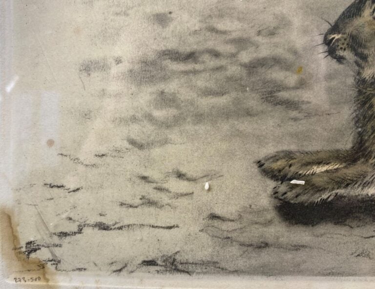 Léon DANCHIN (1887-1938) - Lièvre - Eau-forte - Signée en bas à droite et numér…