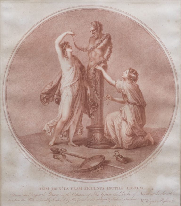 Lot de Gravures à la façon sanguine comprenant : d'après Carl VAN LOO. Profil d…