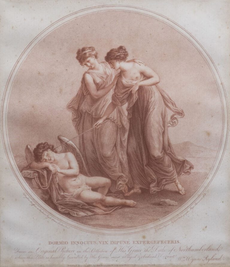Lot de Gravures à la façon sanguine comprenant : d'après Carl VAN LOO. Profil d…