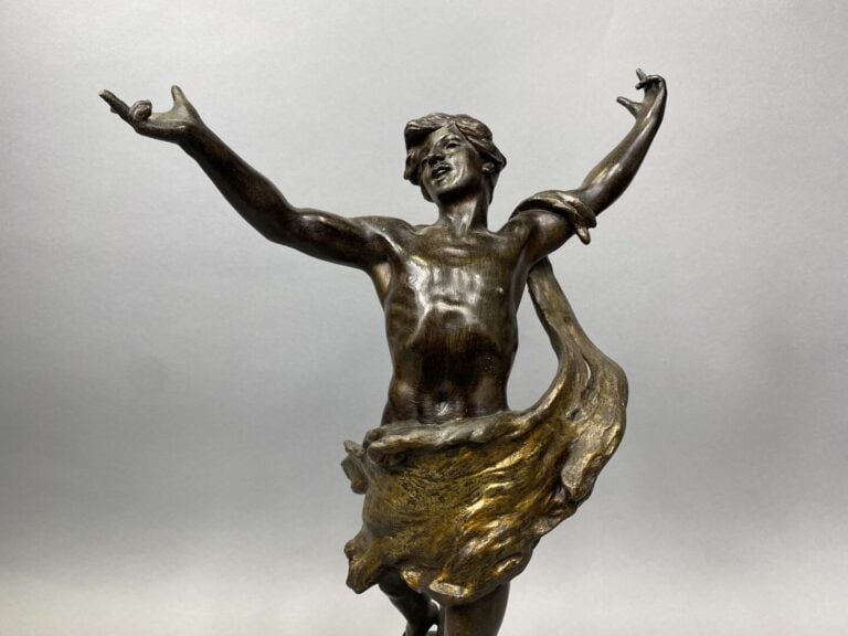 Louis et François MOREAU (XIXe-XXe), d'après - Danseur - Sculpture en régule pa…