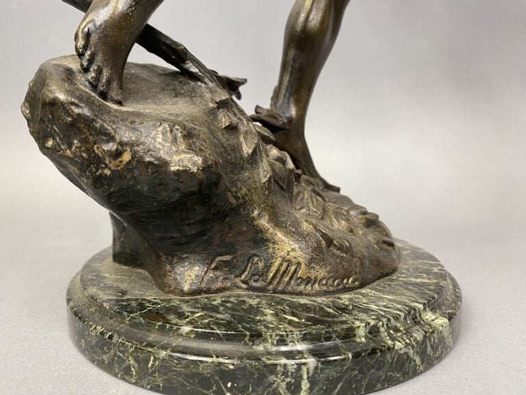 Louis et François MOREAU (XIXe-XXe), d'après - Danseur - Sculpture en régule pa…