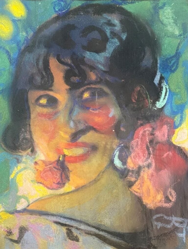 Louis FORTUNEY (1875-1951) - Ensemble de portraits, Andalouse à la fleur, Le bu…