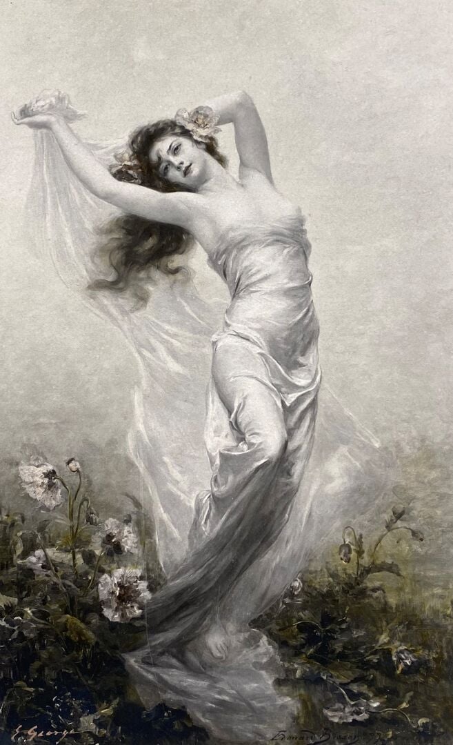 Louis Justin Maurice PERREY (1856-?) - La Muse - Eau-forte en couleurs - Signée…