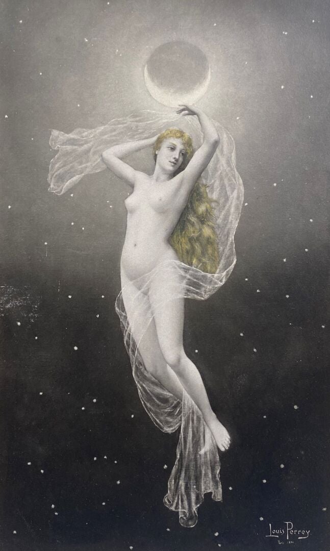 Louis Justin Maurice PERREY (1856-?) - La Muse - Eau-forte en couleurs - Signée…