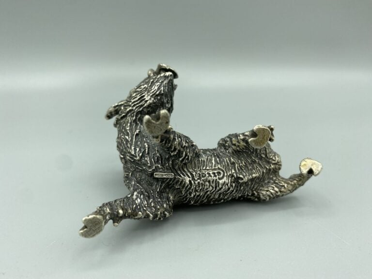 Mario CERRETTI (XXe) - Sujet Sanglier en argent (800) - Poids : 157.6 g - H : 6…