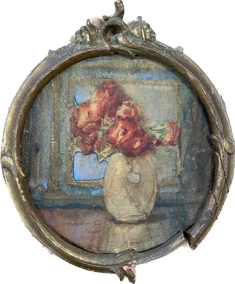 Miroir en bois et composition doré à décor de rocaille - Style Louis XV - H : 4…