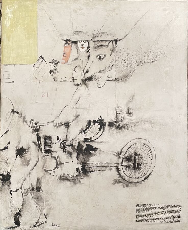 NANDO (Ferdinando Pierluca dit) (1912-1987) - Composition aux personnages et an…