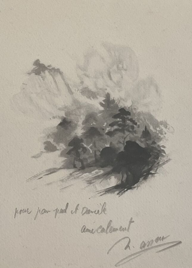 Nassar ASSAR (1928-2011) - Paysage - Encre et lavis d'encre sur papier, signé e…