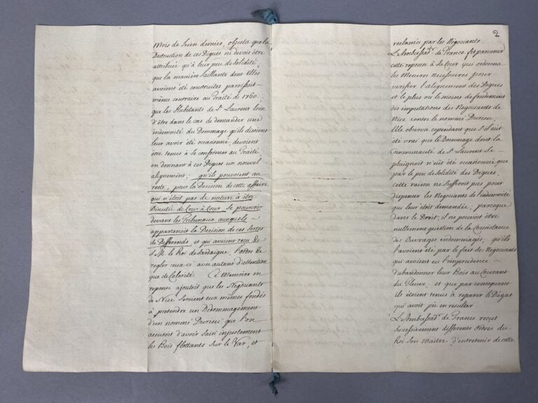 [NICE et les frontières du Var] - Mémoire manuscrit de 12 pages in 4°, daté du…