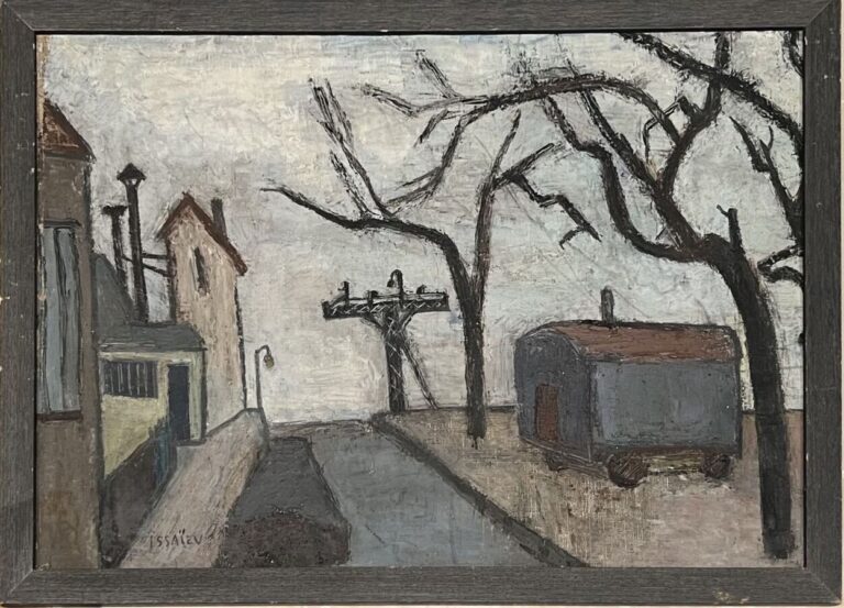Nicolas ISSAIEV (1891-1977) - Paysage urbain - Huile sur toile, marouflée sur c…