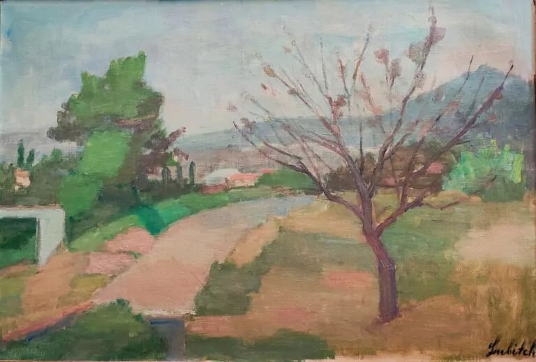 Ossip LUBITCH (1896-1990) - Paysage du sud de France Huile sur toile - Signée e…