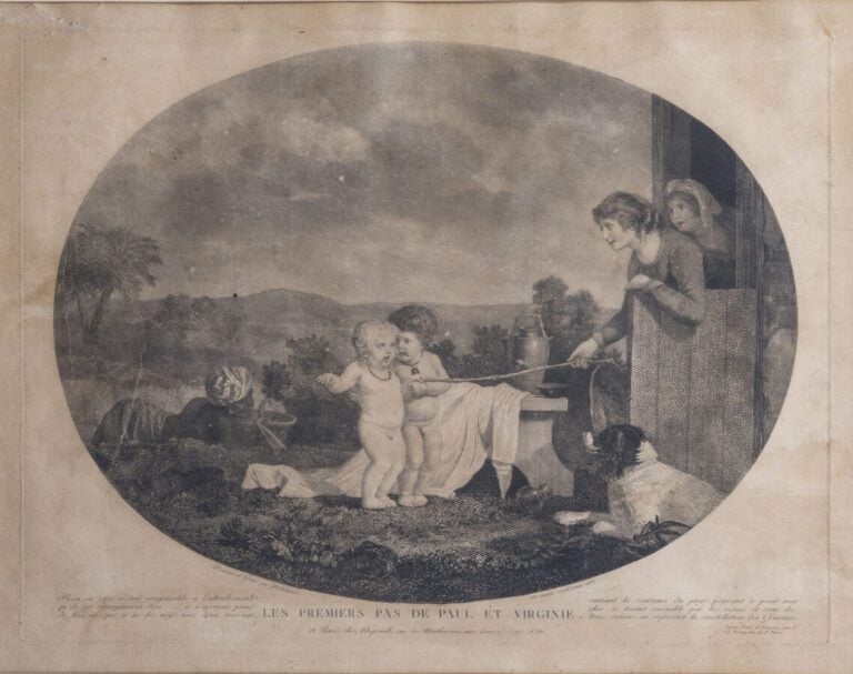 Paire de gravures en noir d'après LANCRET. Scènes galantes dans un parc.44 x 60…