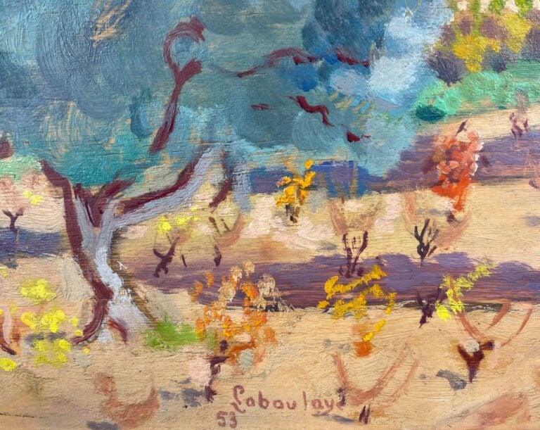 Pierre de LABOULAYE (1902-1961) - Paysage méditerranéen - Huile sur panneau - S…