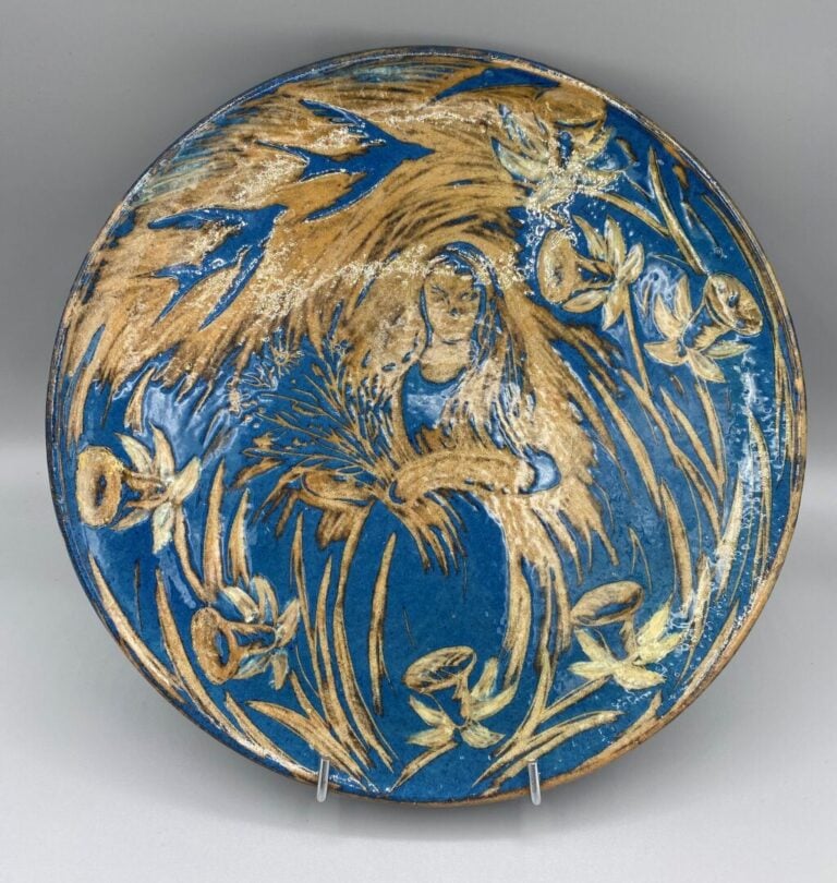 PRIMAVERA - Les saisons, Le printemps - Assiette en terre cuite émaillée dans l…